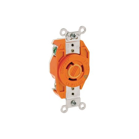 Leviton LockingReceptacle, 20A, 125VAC, Orange 2310-IG