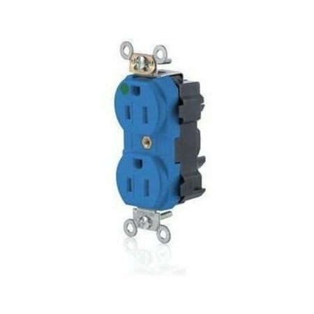 Leviton Lev-Lok Hospital Grade Tamper Resistant Duplex Receptacle, 15 Amp, 125 Volt MT820-B