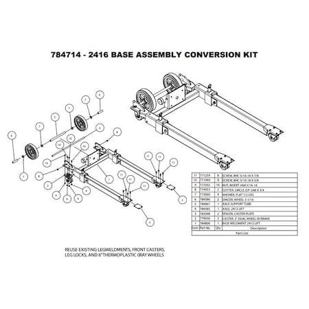 Sumner AXLE, 2412 LIFT 784585