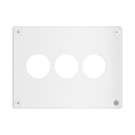Legrand Wall Plate, 7.34" W, Stainless Steel, White WSP33N911PS