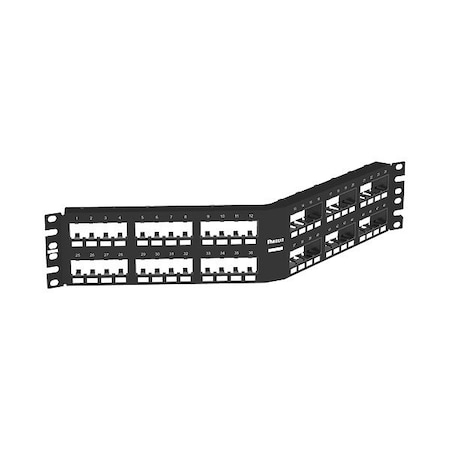 Panduit Patch Panel, 0.75 in H CPPA48FMWBLY