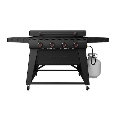 Camp Chef Gridiron 36 Series FTG36 Flat Top Griddle Grill, 48, 000 Btu, 4-Burner FTG360