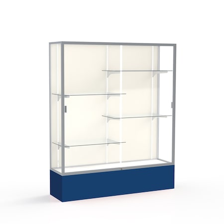 Ghent Spirit Floor Display Case 60x72x16, Plaque, Satin 375PB-SN-NY