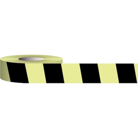 Accuform Glow in Dark Tape Polyester, Adhesive: Acrylic Green Yellow, 3" W x 15 ft. L, 10 mil Thick PTM926