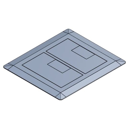 Carlon Box Cover, Floor Box Type, 2 Gang, Non-Metallic E9762S