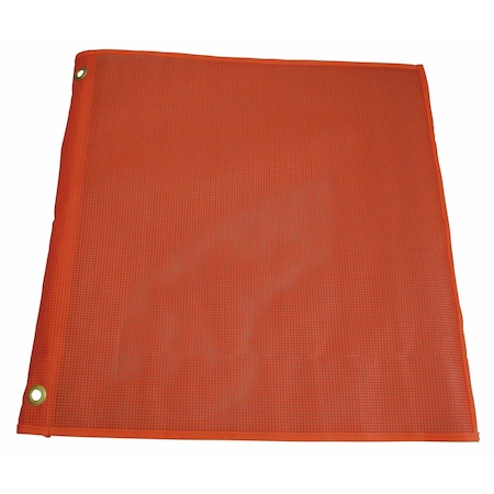 Doleco Flag PVC Coated Orange 18" x 18" with Grommets, Truck Safety Marker 28000005