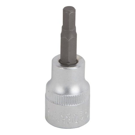 Vulcan Hex Bit Socket, Chrome, 5 mm, 3/8 in Drive, 1-7/8 in OAL 3506005220