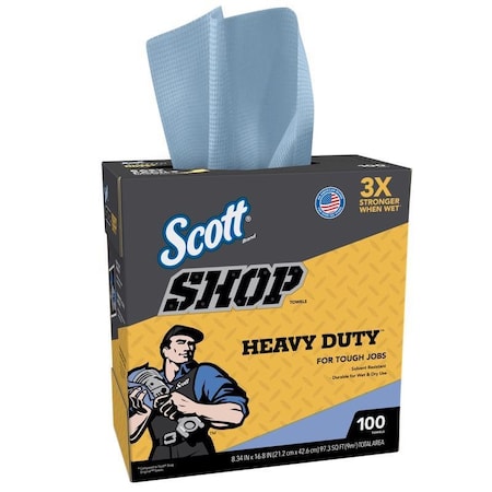 Scott Non-Woven Fibers Shop Towels 16.8 in. W X 8.34 in. L 100 sheet 54014