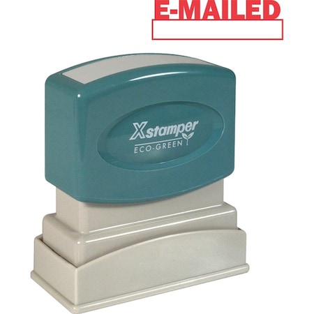 Shachihata Xstamper Pre-Inked Message Stamp, E-MAILED, 1-5/8" x 1/2", Red 1650