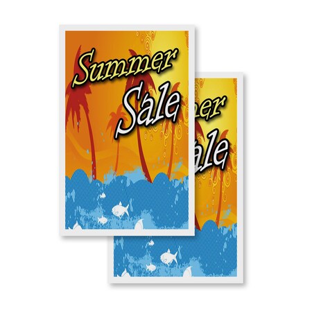 Signmission Summer Sale, Vinyl Decals Only 24 Inch x 36 Inch, Vinyl Decal, 2PK DSB-2436-2PACK-Summer Sale