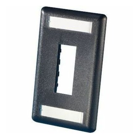 Ortronics 2-PORT FLUSH MOUNT UNLOADED, SINGLEGANG TRACJACK, BLACK 40300548-00
