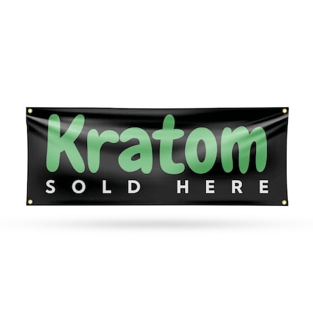 Signmission Kratom Sold Here, 18 Inch x 48 Inch, Vinyl Banner B-30720