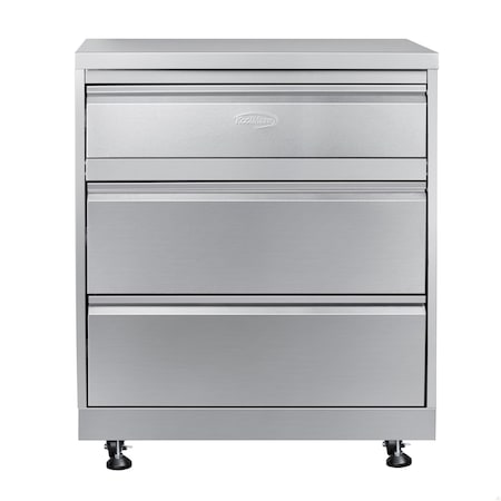 Koolmore 32 in. Stainless-Steel Outdoor Kitchen Cabinet with Three Drawers KM-OKS-CAB3 KM-OKS-CAB3