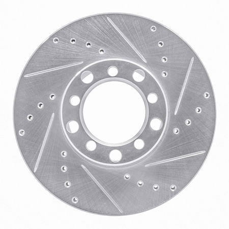 Dynamic Friction Co DFC Brake Rotor - Drilled and Slotted - Silver 631-63009R