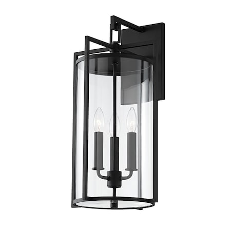 Troy Lighting Percy 3 Light Wall Sconce 11 In. Textured Black B1143-TBK