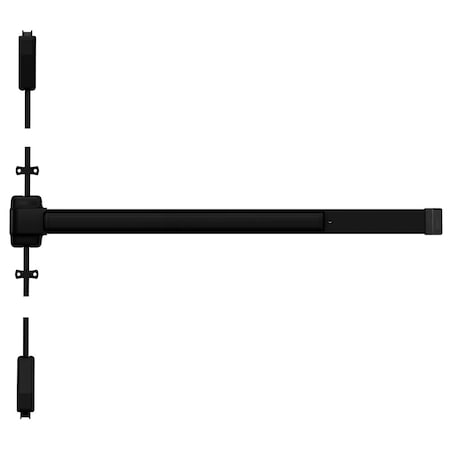 Von Duprin Grade 1 Surface Vertical Rod Exit Bar, 48in Device, Fits 84in Door, Exit Only, Hex Dogging, Flat Bl 2227EO 4 622