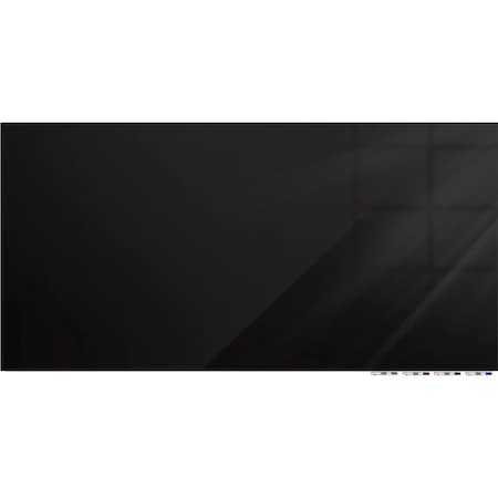 Ghent Magnetic Glassboard, 4Hx6 ft.W, 1/4", Black, Glass, 48", 72", Black ARIASM46BK