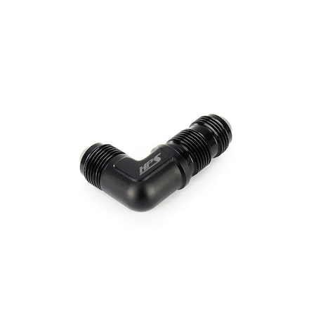 Hps Performance 90 Degree -10 AN Male to Male Bulkhead Adapter, Aluminum, Black AN833-10