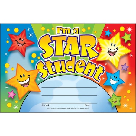 Trend Enterprises Im a Star Student Recognition Awards, PK180 T81019