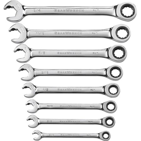 Gearwrench SAE Dual Ratcheting Open End Set, 8 pcs. 85599