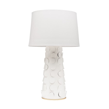 Mitzi Naomi 1 Light Table Lamp 5.5 In. White Lustro/Gold Leaf Combo HL335201-WH/GL