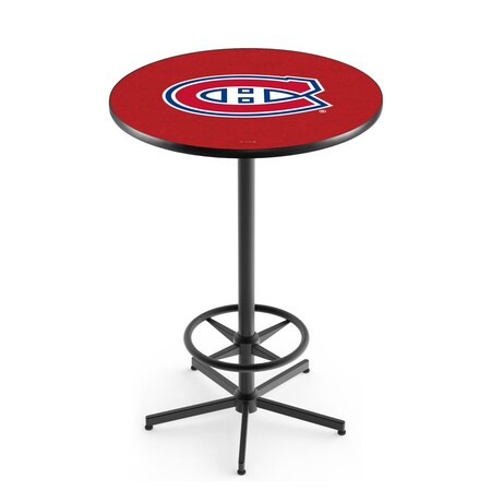 Holland Bar Stool Co 42" Black Montreal Canadiens Pub Table L216B4236MonCan