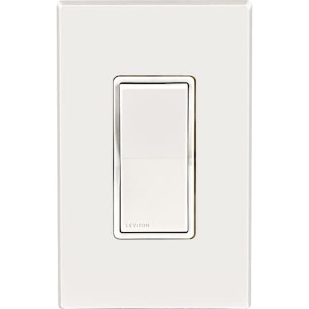 Leviton Decora Residential Grade 15A Rocker Weather-Resistant Single Pole Switch White R02-W5601-00W