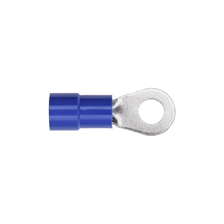 Auveco Vinyl Insulated Ring Terminal 6 Gauge 5/16in Stud Blue, 15PK 17047