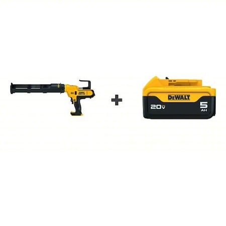 Dewalt Caulk Gun, 20V DC, 29 oz, Open Frame DCE570B/DCB205