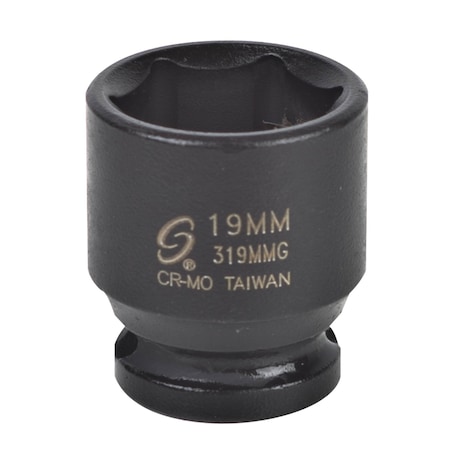 Sunex 3/8 in Drive 19Mm Magnetic Impact Socket 319MMG