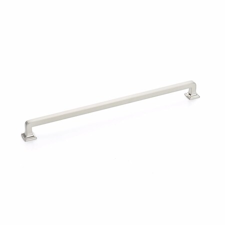 Schaub 12in Center to Center Menlo Park Cabinet Pull Brushed Nickel Finish 525-BN