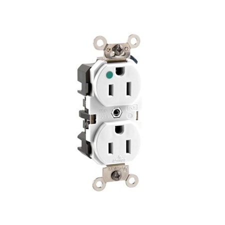 Leviton Standard Receptacle, 15 Amp, 125 Volt MRI82-W