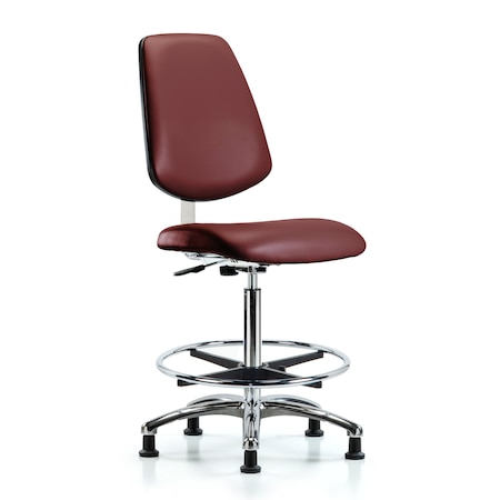Blue Ridge Ergonomics Vinyl Clean Room Chair BR-CLR-VHBCH-MB-CR-CF-RG-8815