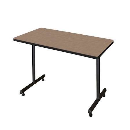 Regency Kobe T-Base Training Seminar Table, 48 in W, 30 in L, Noble Oak MKTRCT4830NO