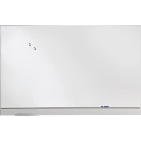 Iceberg Dry Erase Board, Steel, 46 in, 72 in, Aluminum Frame, White, Gloss 31260