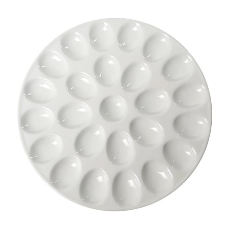 Our Table Simply White 13 Inch Egg Serving Platter 133036.01