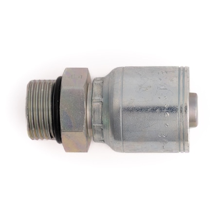 Bailey Hydraulic Crimp Hose Fitting - M O-Ring - Rigid 1/2 ID, 3/4-16 Thread ME10K-08-08