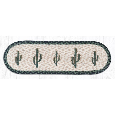 Palacedesigns Jute Oval Saguaro Stair Tread - 27 x 8.25 in. PA3366063