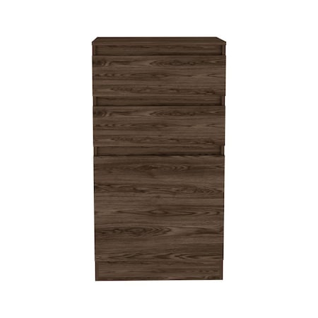 Homeroots 23" Dark Brown Two Drawer Standard Chest 478398