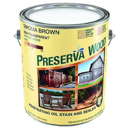 Preserva Wood Gal Preserva Products, Ltd. Tahoma Brown Transparent Preserve and Protect Stain and Sealer 11103