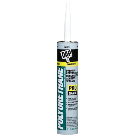 Dap 10.1 Oz. Premium Polyurethane Construction Adhesive Sealant White 7079818810