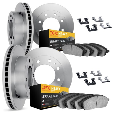 Dynamic Friction Co DFC Brake Rotor- Heavy Duty Brake Pad includes Hardware 6214-54023