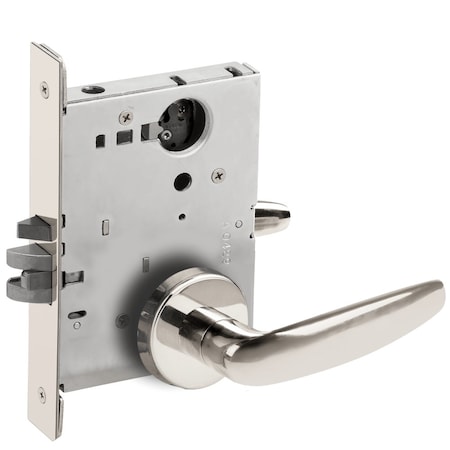 Schlage Grade 1 Storeroom Mortise Lock, Less Cylinder, 07 Lever, B Rose, Bright Chrome Finish, Field Revers L9080L 07B 625