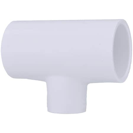 Charlotte Pipe And Foundry 1-1/4'' A x 1-1/4'' B x 3/4'' C Schedule 40 Pressure Reducing PVC Tee PVC 02400 5350HA