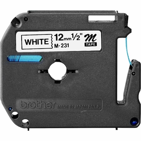 Brother Label/Ribbon Cartridge, White, 1/2 in W M231