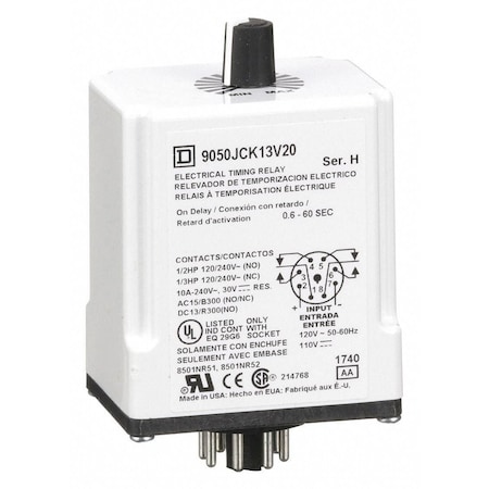 Square D RELAY 240VAC 10AMP 9050JCK13V20