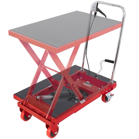 Vevor Hydraulic Lift Table Cart 770 lbs Manual Double Scissor Lift Table 59" TFD35