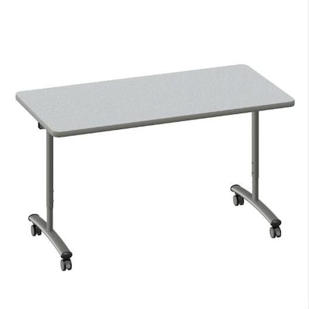 Correll Rectangle Premium Sit To Stand TFL Flip Top Table, 60 in W, 28 in to 38 in H, Particleboard Top FTS3060TF-15-14-13