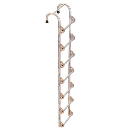 Vestil Galvanized Tank Access Ladder 7 Ft. 300 Lb. Capacity Silver NTAL-7-HDG