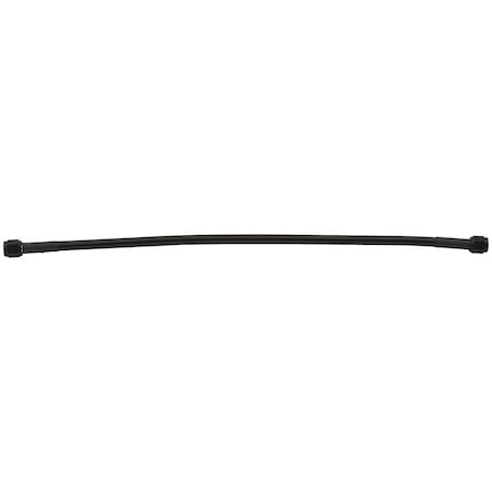 Powerhouse 30 in. No. 4 Two -4 Straight Ends Coated Braided Line Hose, Black PO3608738